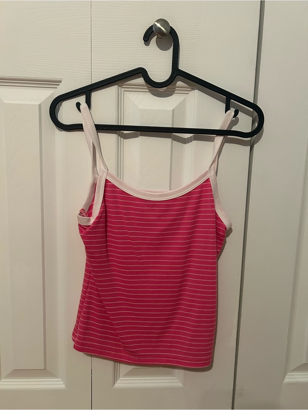 Girls' Pink Striped Spaghetti Strap Camisole